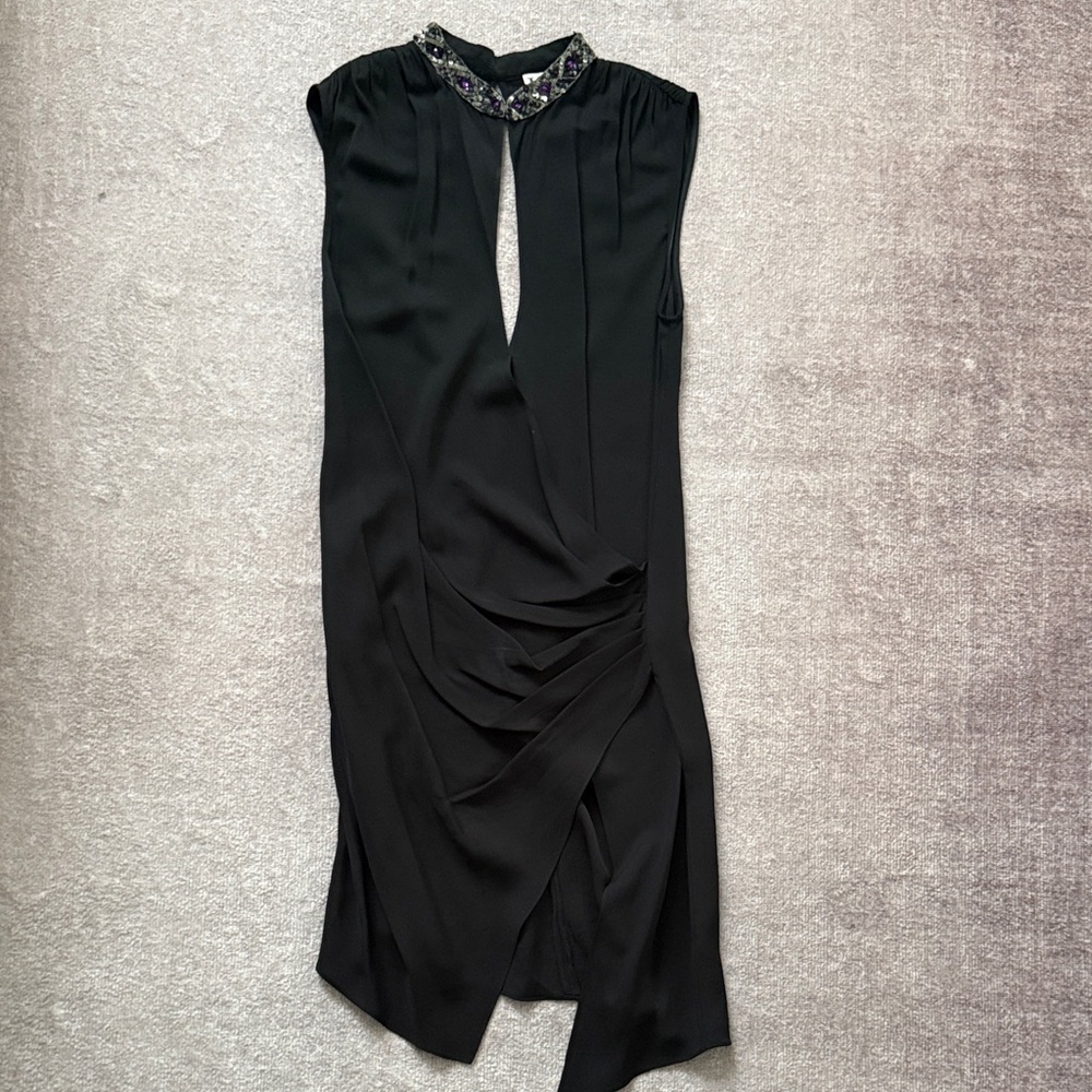 HAUTE HIPPIE Elegant Black Sleeveless Dress